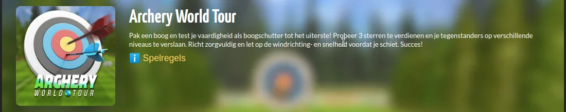 Spelregels Archery boogschieten